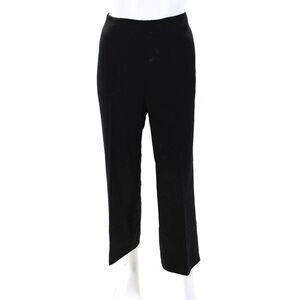 Serge & Real Womens High Waist Straight Leg Pleated Crop Pants Black Size 12